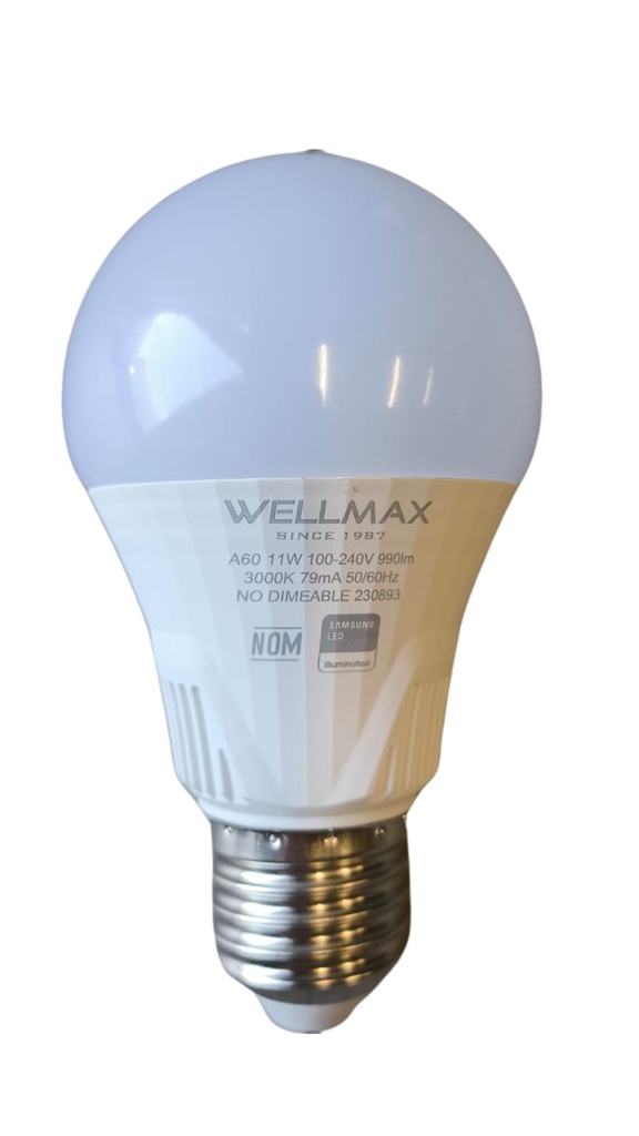 Foco LED A19 Samsung 11W 3000K 100-240V