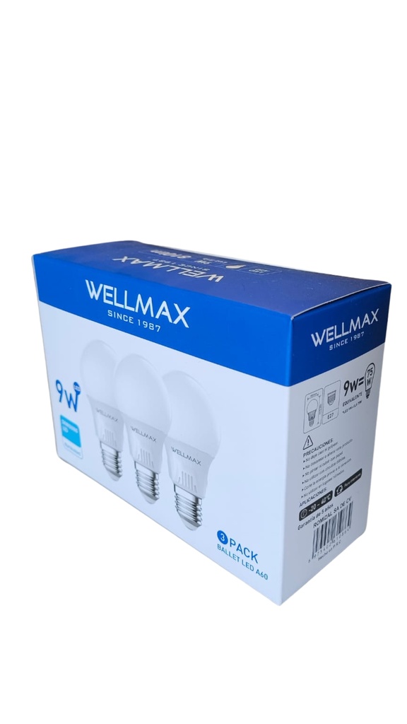 Tri-Pack LED A19 Foco Samsung 9W 6500k 100-240V