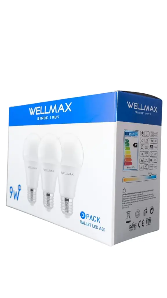 Tri-Pack LED A19 Foco Clásico 9W 6500K 100-130V