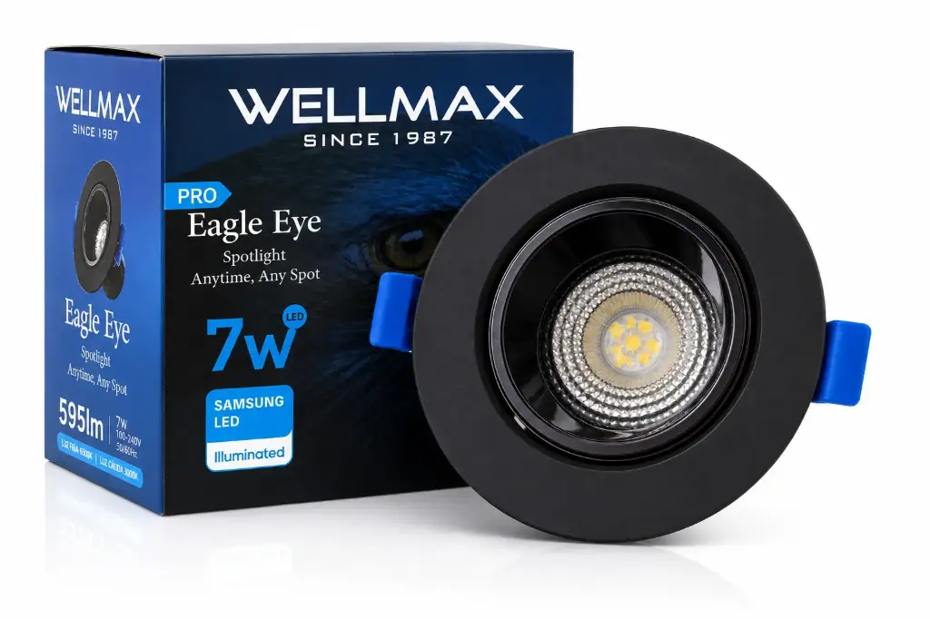 Spot Eagle eye negro 7W 6500K 100-240V 