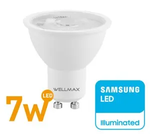 Foco LED GU10 7W 3000K 100-240V