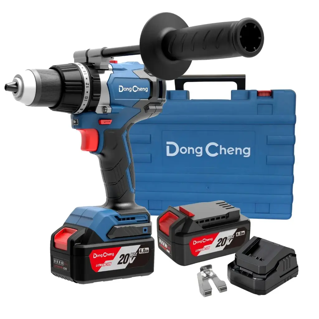 Kit Taladro Percutor Inalámbrico (1/2") 120 N.m 20V Dong Cheng // DCJZ03-13EM