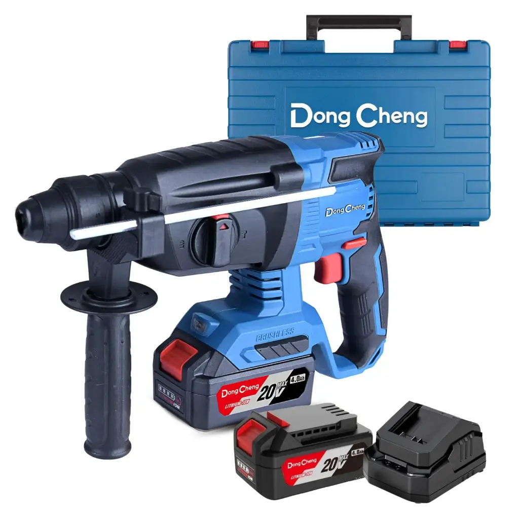 Kit Rotomartillo Inalámbrico (1") SDS-PLUS 20V Dong Cheng // DCZC04-24EM