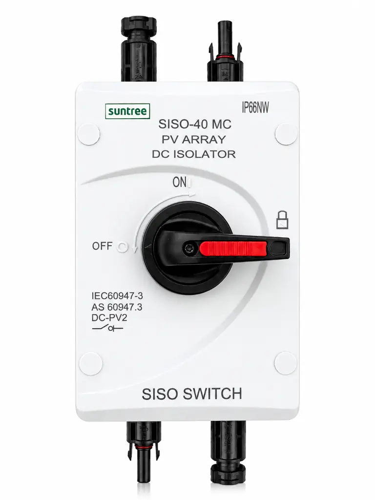 DESCONECTADOR DC RIEL DIN SISO-40MC 32A 1000VDC 4P CON MC4