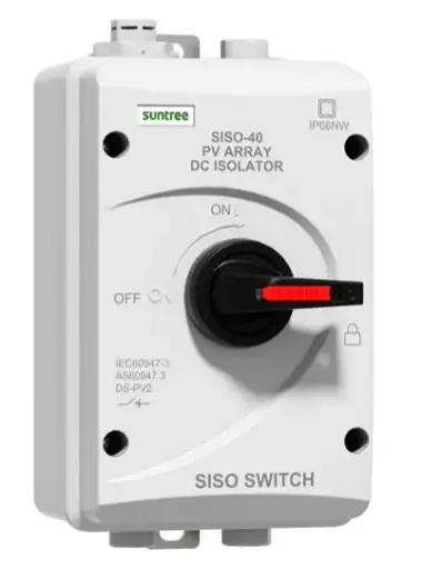 [2295] DESCONECTADOR DC RIEL DIN SISO-40MC 32A 1000VDC 4P CON MC4